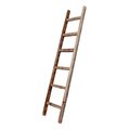 Barnwoodusa Rustic Farmhouse 6ft Reclaimed Wood Decorative Ladder (Weathered Gray) 672713210375